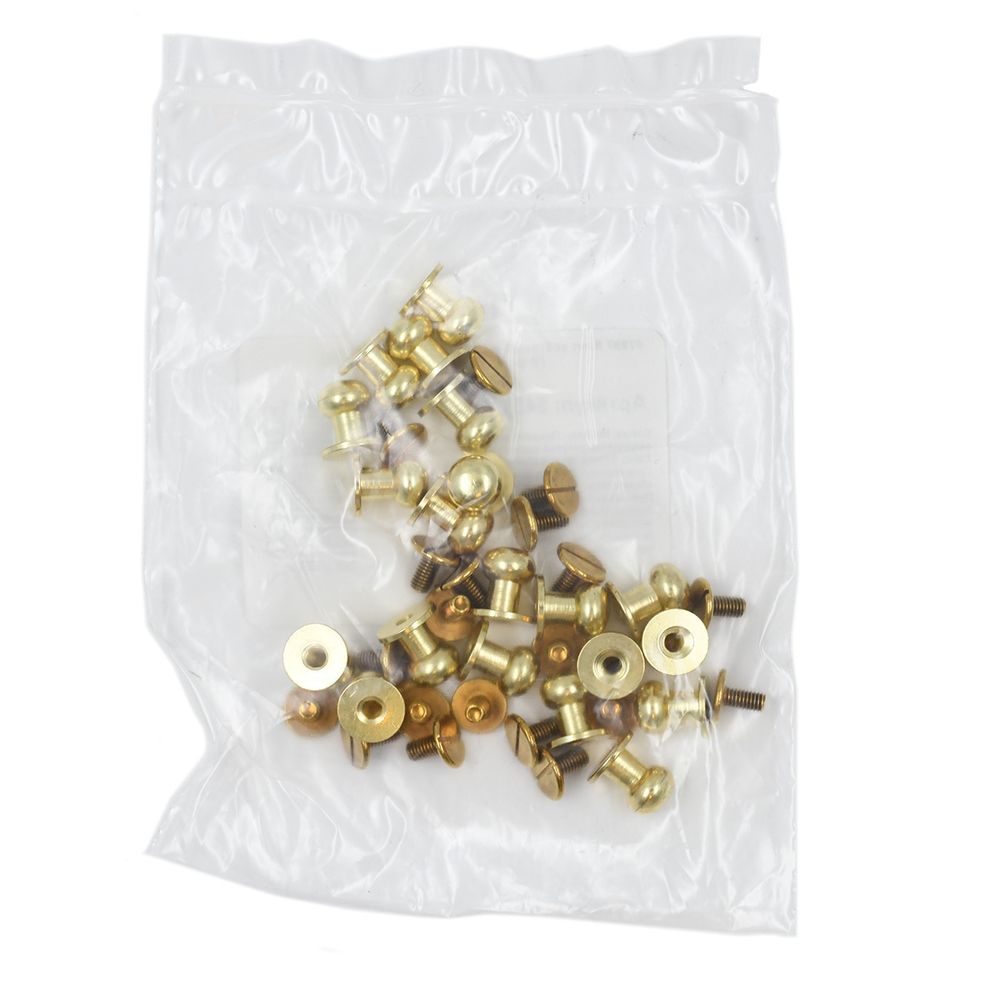 Винт кобурный металл ⌀7,5 мм золото, металл, 20 шт