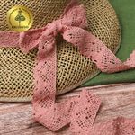 Кружево вязаное (тесьма) 30 мм / 10 метров, цв.32 розовый, Kruzhevo