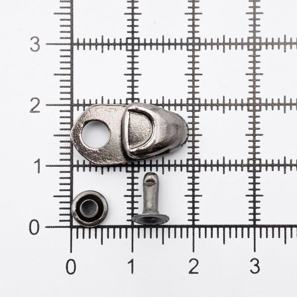 Крючки обувные 19 мм, чер.никель, 20 шт