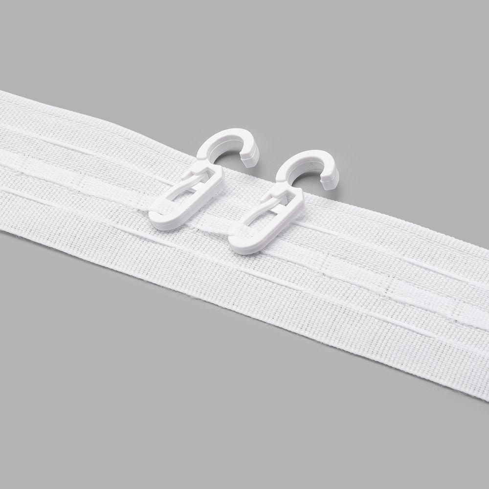 Лента (тесьма) шторная: сборка параллельная 40 мм / 100 метров