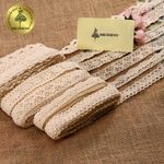 Набор вязаного кружева Kruzhevo №3 цв.молочный (6 дизайнов по 2м)