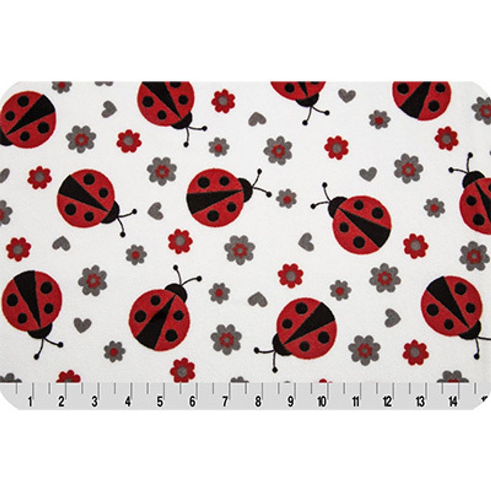 Плюш (ткань) Peppy LADY BUG 440 г/м², 48х48 см, SCARLET