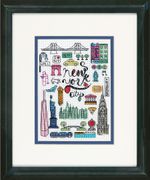 Набор для вышивания нитками Dimensions, Нью-Йорк и Париж 2 шт 13х18 см