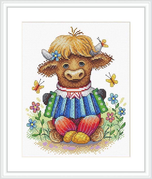 Набор для вышивания нитками МП Студия (Жар-птица), Веселый гармонист 23х18 см