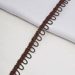 Тесьма декоративная с петлями 15 мм / 18.29 метра, коричневый, 13-7735