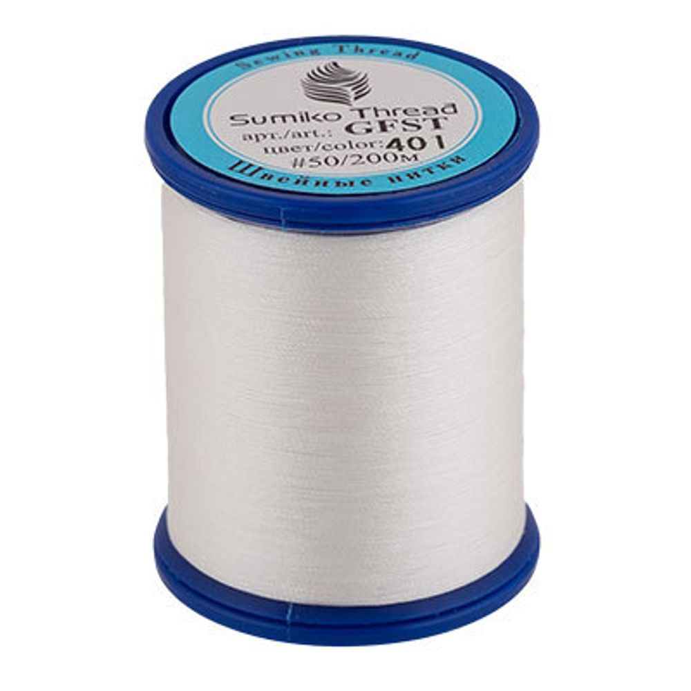Нитки вышивальные SumikoThread 200 м, (219 ярд), 401 белый