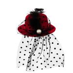 Шляпа заколка, 01 красная, Boomzee PBZ-01