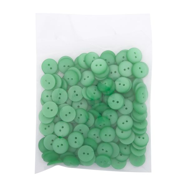 Пуговицы на 2 прокола 22L (14мм), пластик (col.34 светло-зеленый), CR-K18M, 144 шт
