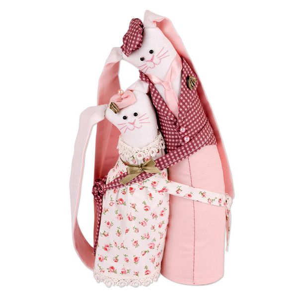 Набор для шитья игрушки Зайки-обнимашки 27 см, Miadolla R-0143