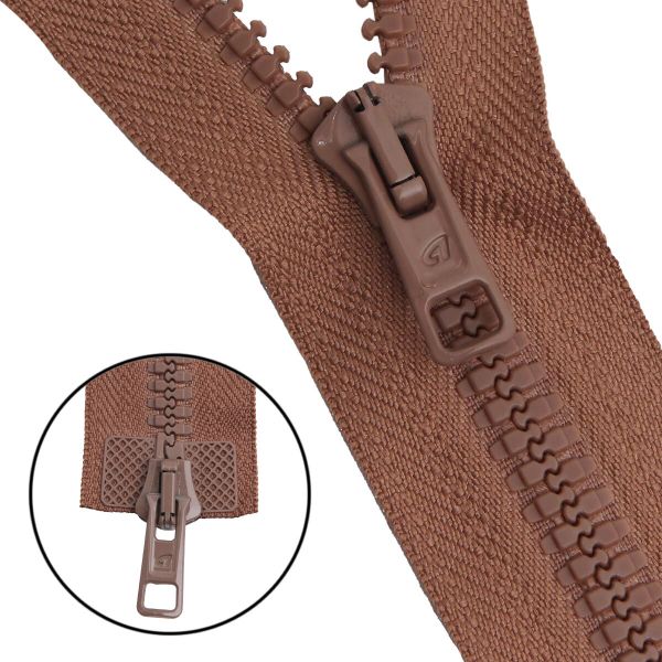 Молния трактор Arta Т6 (6 мм) 2 зам., разъем., 100 см, цв. 072 бежевый, уп.5 шт