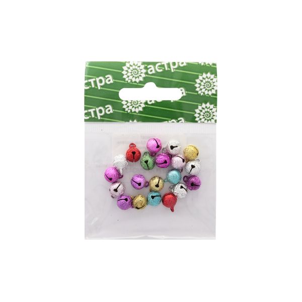 Бубенчики 05 мм, 20 шт, ассорти