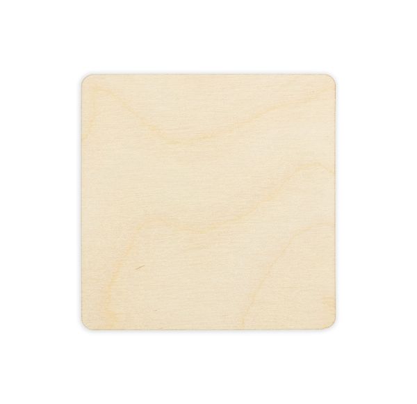 Заготовка из фанеры Подставка под горячее, 8х8х0.3 см, 4 шт, Квадратные, Mr.Carving БА-17