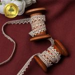 Кружево вязаное (тесьма) 10 мм, цв.01 натуральный, уп. 50 м, Kruzhevo