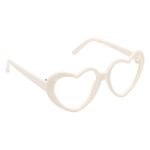Очки для куклы без стекла, пластик, сердце, 8, 0 см/1шт, белый