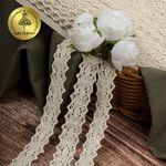 Кружево вязаное (тесьма) 20 мм, диз. 294, цв.01 натуральный, уп. 50 м, Kruzhevo