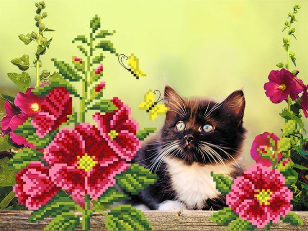 Рисунок на шелке Матренин Посад 28х34 - 4115 Котофей