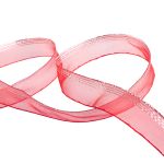 Лента капроновая (органза) 20.0 мм / 25 метров, 037 т.красный/серебро, Blitz ORT-20