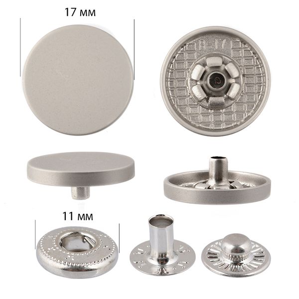 Кнопка Альфа (S-образная) ⌀17.0 мм, ≈50 шт, (внутренние ⌀11 мм) цв.никель матовый, TBY