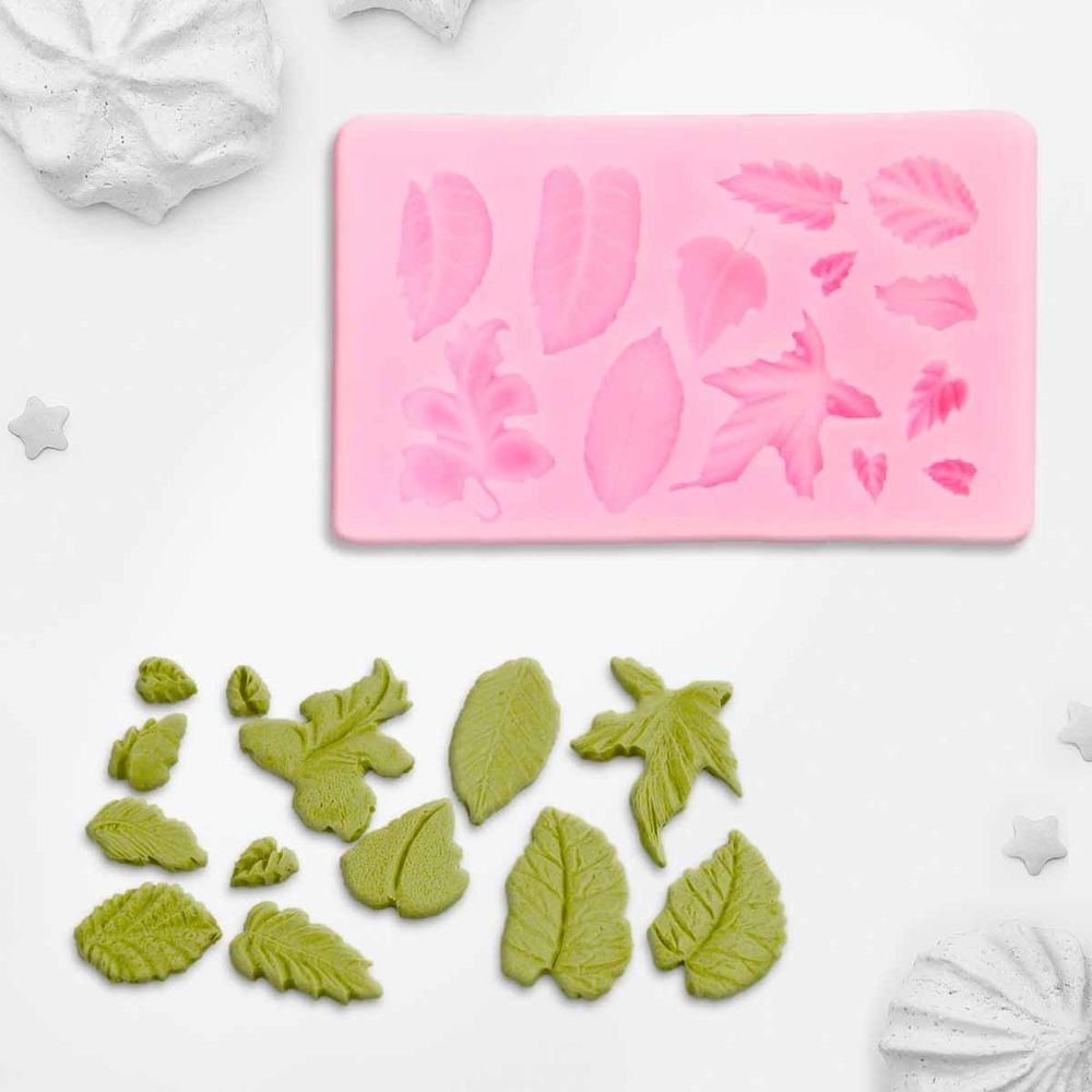 Молд 10х6х1 см, Гербарий, розовый