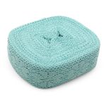 Кружево вязаное (тесьма) хлопковое 60 мм / 25 метров, рис.60.01.178 (мята) С3749Г17