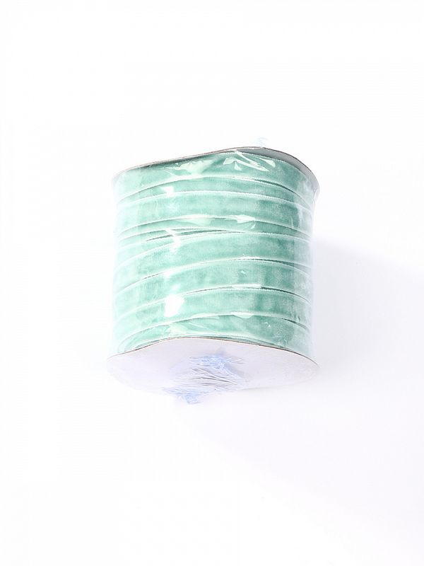 Лента бархатная (тесьма) 10.0 мм / 22.86±1 метров, арт.10VR16 нейлон цв.мятный