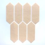 Набор для вышивания нитками МП Студия, на фетре Осенняя гирлянда бежевая (7 флажков) 10х7см