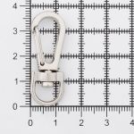 Карабин металл 10.0 мм (13х37 мм), цв.никель, 20 шт