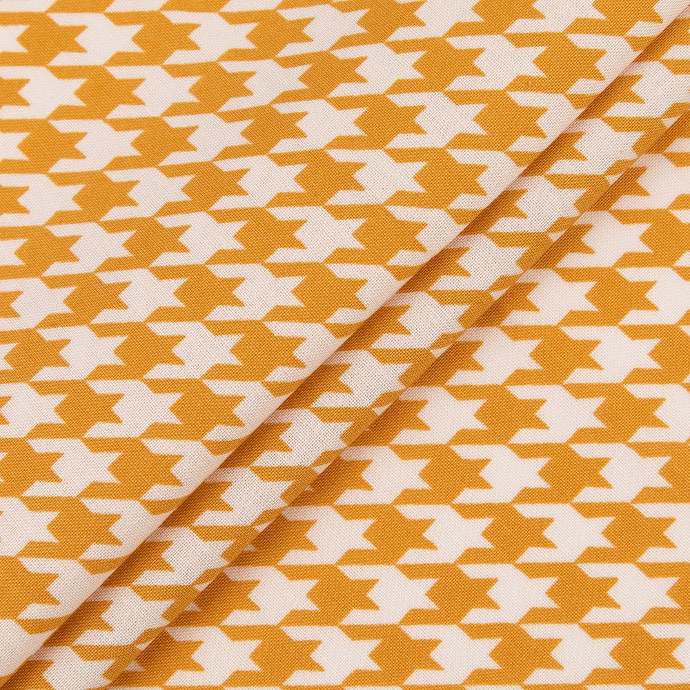 Ткань для пэчворка PEPPY БАБУШКИН СУНДУЧОК ФАСОВКА 100х112 см, 140±5 100% хлопок, БС-13 гусиная лапка ярко-желтый, Peppy БАБУШКИН СУНДУЧОК