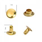 Хольнитены односторонние сталь 7х7 мм, №33, TBY.5107 цв. золото уп. 1000 шт, TBY