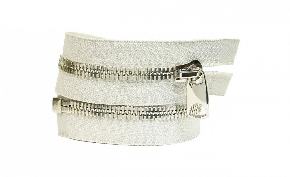 Молния металл Т10 (10 мм) 1 зам., разъем., 65 см, никель, цв.D316 серый, MaxZipper Premium, 1 шт /TOS/