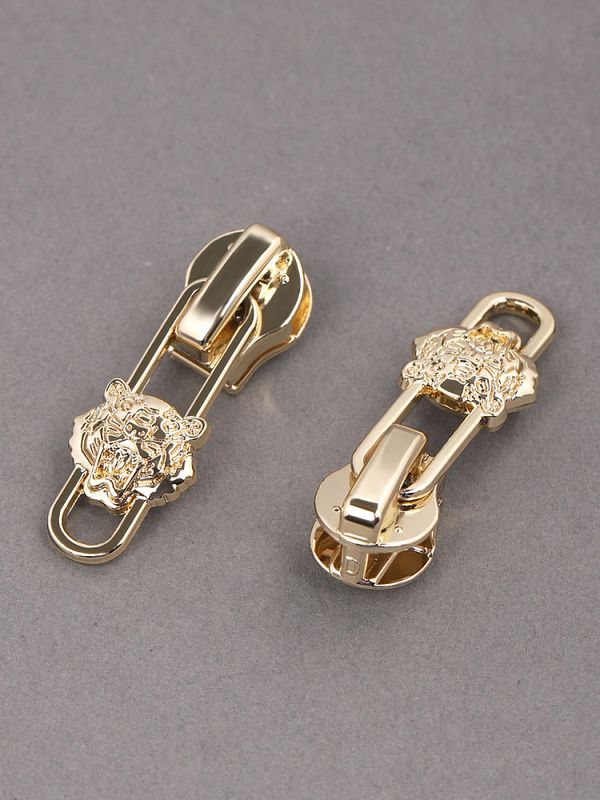 Слайдер (замок) для молнии спираль Т5 (5 мм), автомат, F12, цв.золото, уп.10 шт, Mzipp