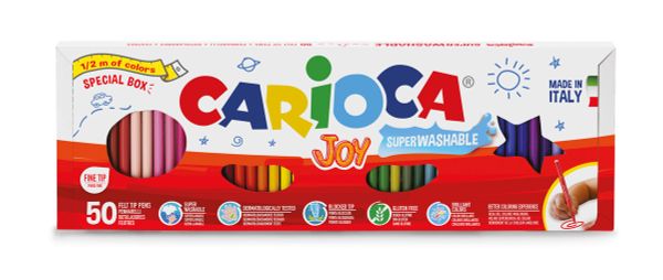 Фломастеры Carioca Joy Felt Tip Pens 50 цв, 50 шт, 41018, Carioca
