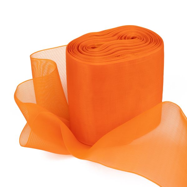 Лента капроновая (органза) для бантов 80.0 мм / 25±1 метров, оранжевый, Gamma С 3628