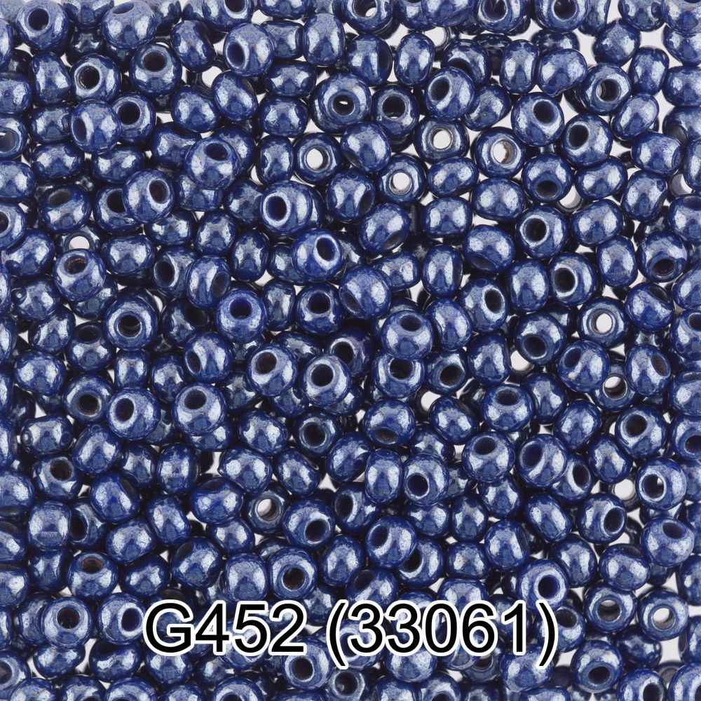 Бисер Gamma 10/0 (2.3 мм), 50 г, G452 т.сливовый, 33061, круглый 7
