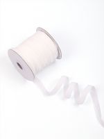 Лента бархатная (тесьма) 10.0 мм / 22.86±1 метров, арт.10VR02 нейлон цв.белый