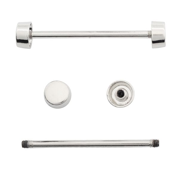 Шпилька для сумки металл L-40мм/10мм с таблеткой ⌀10мм, никель ГР, 66781, 10 шт