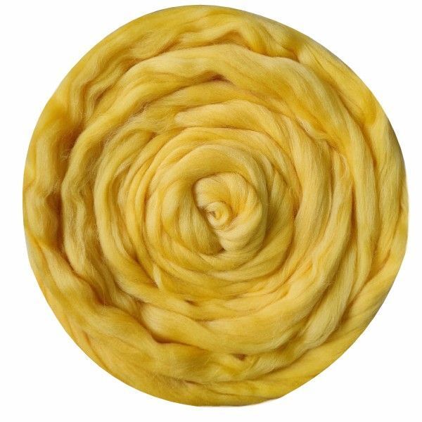 Шерсть для валяния Троицкая Гребенная лента (100%полутонкая шерсть) 100г цв.0118 подсолнух