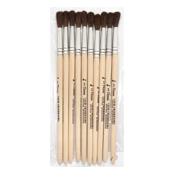 Кисть пони школьная №5,10 шт