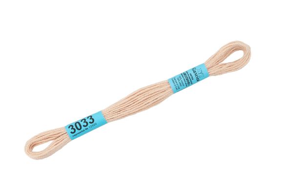 Мулине Gamma 100% хлопок, цв.3033 св.бежевый, 24 мотка по 8 метров