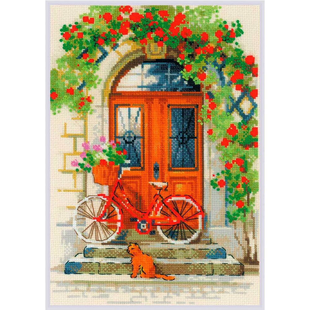 Набор для вышивания нитками Риолис, Дверь в Италию 21х30см