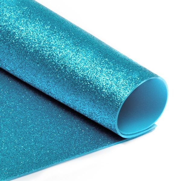 Фоамиран глиттерный 2 мм MG.GLIT.H038 цв.св.голубой, 20х30 см