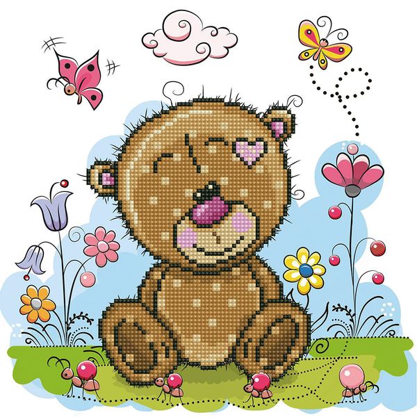 Алмазная (кристальная) мозаика Фрея, Раз букашка, два букашка, 30х30 см