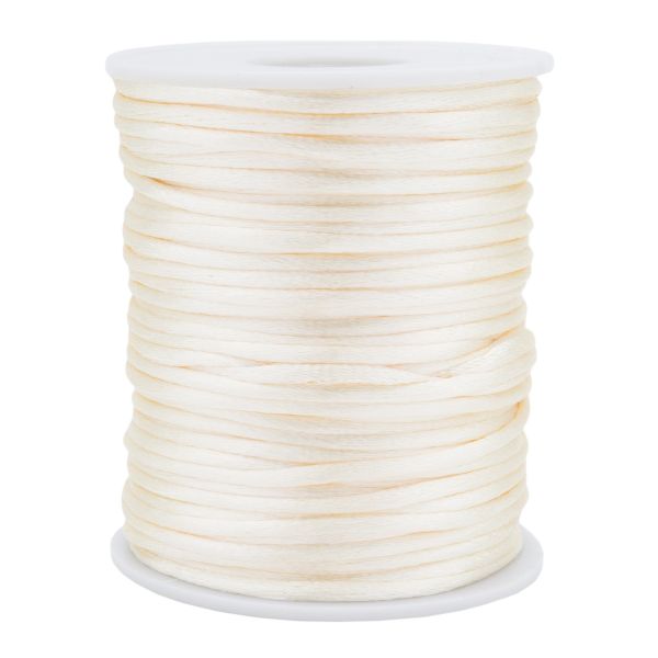 Шнур атласный корсетный ⌀2.0 мм / 45.7 метров, 3 молочный