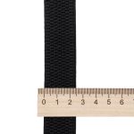 Резинка для подтяжек (помочная) 25.0 мм / 25 метров, 15.75 г/п.м., 580 черный, 6123-9389