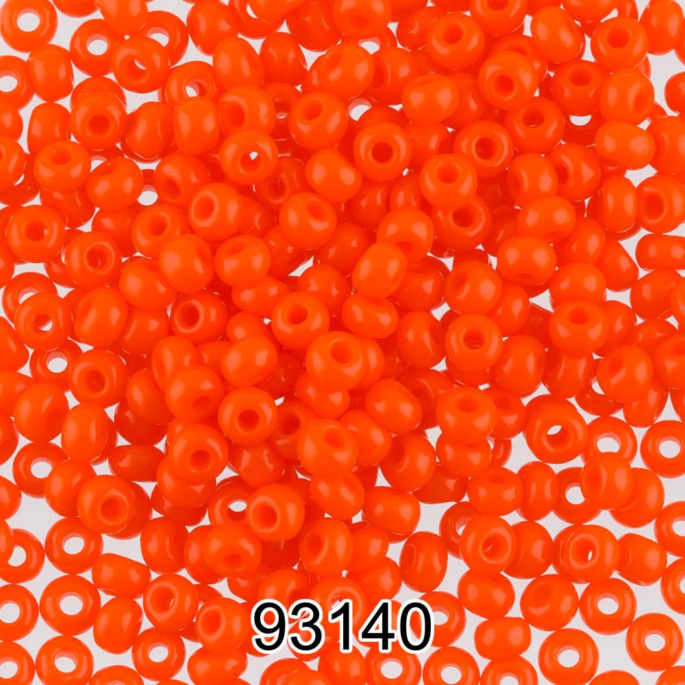 Бисер Preciosa круглый 10/0, 2.3 мм, 500 г, 93140 (Ф136) яр.оранжевый