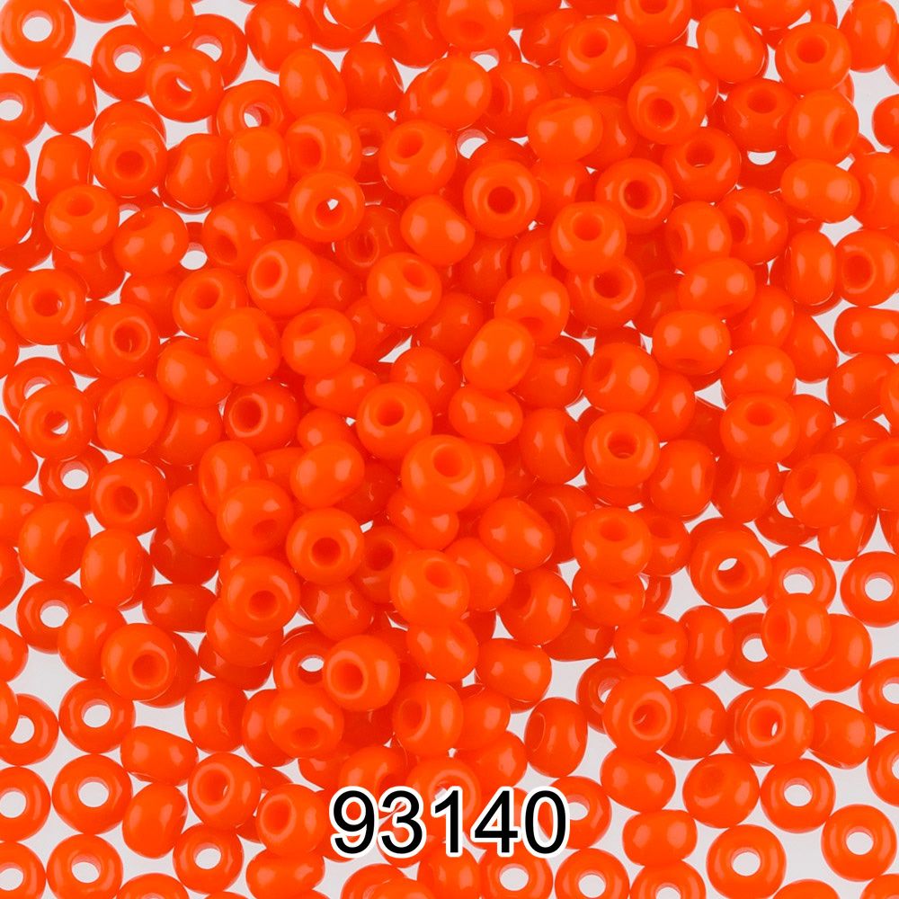 Бисер Preciosa 10/0 (2.3 мм), 500 г, 93140 (Ф136) яр.оранжевый