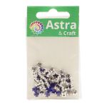 Хрустальные стразы в цапах/серебро, 6мм, 40 шт/упак, Astra&Craft (25 синий), 4AR169/176