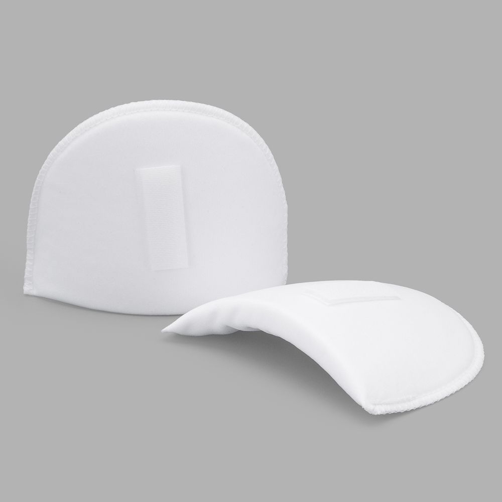 Плечевые накладки (подплечники) втачные на липучке 100х145х10 мм, с плотной обшивкой, белый, ВК-10/6, 50 пар