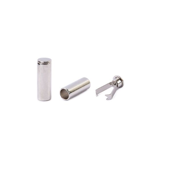 Наконечник для шнура металл ⌀6.5 мм, 7.2х21 мм, 20 шт, 04 никель, Gamma GB 1646