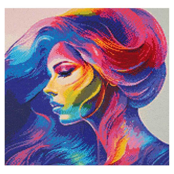 Алмазная (кристальная) мозаика Cristyle, Девушка Галактика, 40х40 см